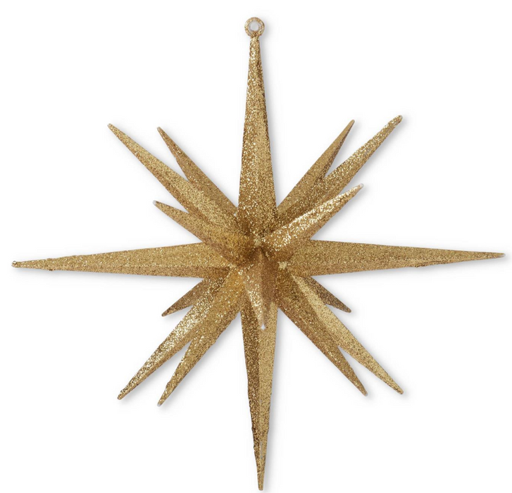 53400D-GD (11564) -  Multi-Point Glittered Star Ornament 11" Gold