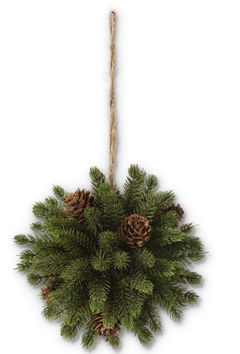 53469A (11423) - Angel Pine Ornament W/Pinecones 5"