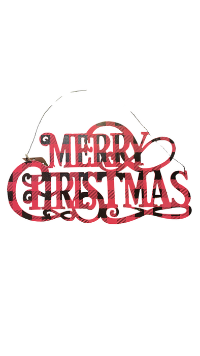 53730A (28781) - Enamel Merry Christmas Word Black/Red