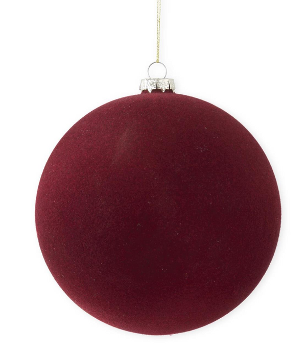 56133C-BU (11569) - Glass Velvet Ornament 6.5" Burgundy