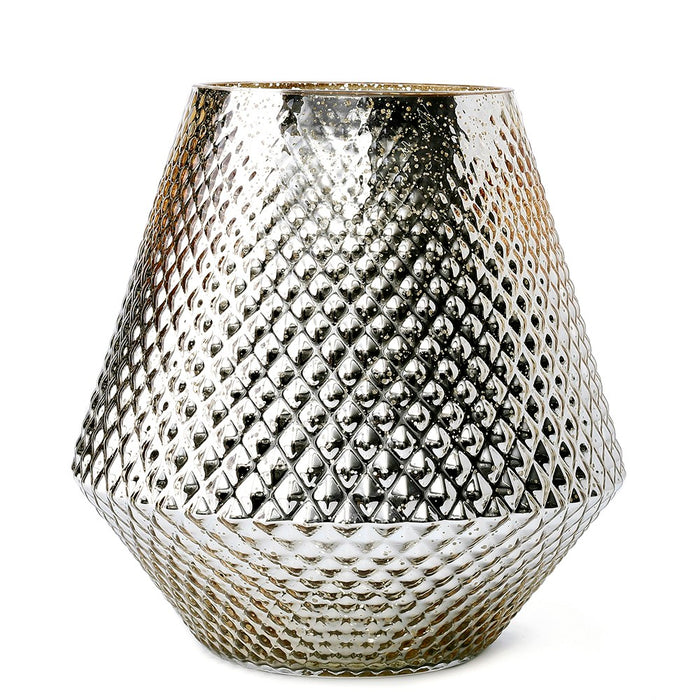 57198 (32012) - 9" Christmas Glass Container Gold