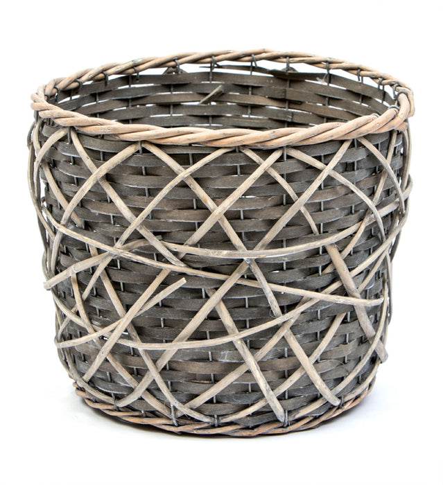 65163 (28513) - 10" Natural Field Pot Cover Grey, 9.75" x 10.5"