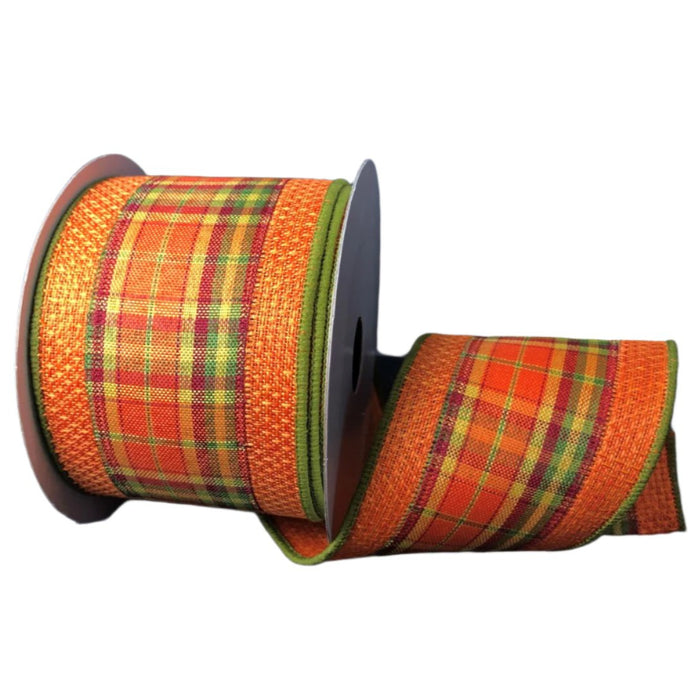 68002-40-49 (27601) - Burlap Faux Fall Plaid - 2.5" x 10yd