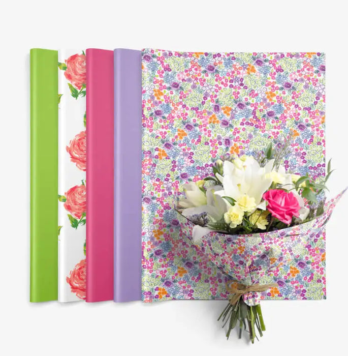 WX1824SPGBLM (40015) - Waxed Tissue - 18" x 24" - Spring Blossom Assort