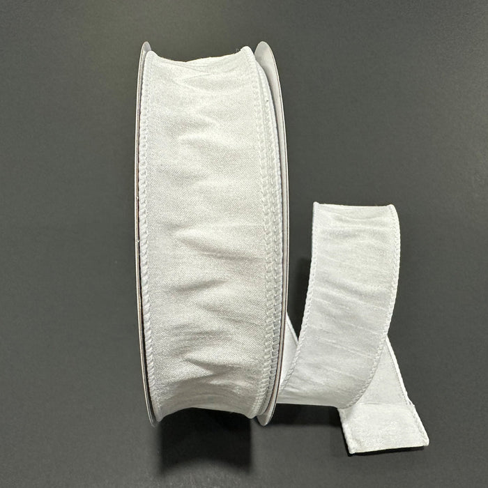 72434-09-01B (11192) - Faux Dupioni, White 1.5"X25Yd