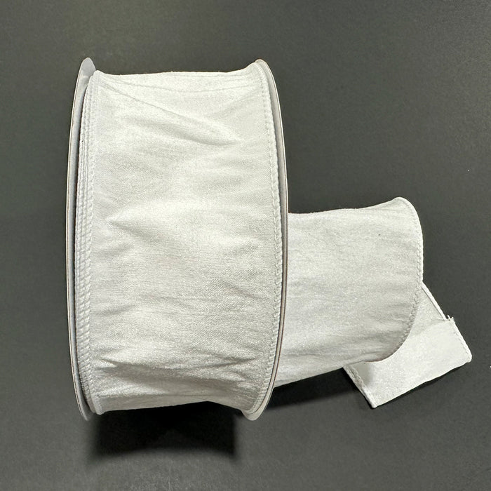 72434-40-01B (11195) - Faux Dupioni, White 2.5"X25Yd