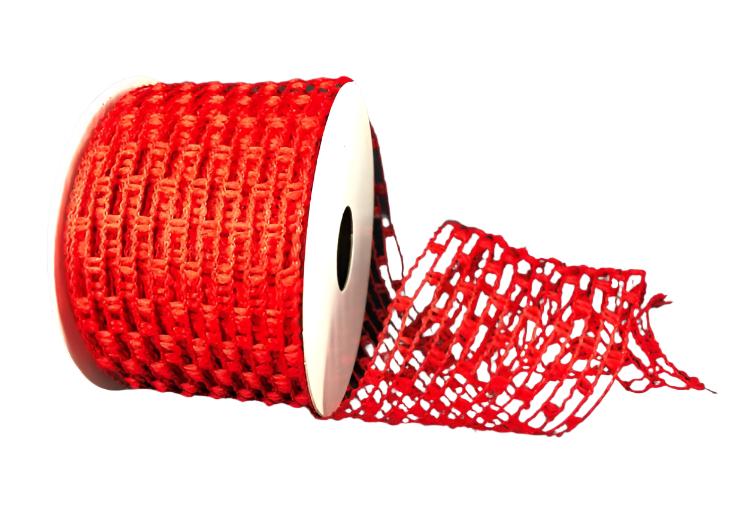 7701840-12 (29734) - Expandable Jute, Red 2.5"X10Yd