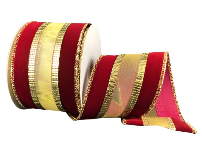 78227-40-10 (29741) - Velvet Firefly, Burgundy/Gold 2.5"X10Yd