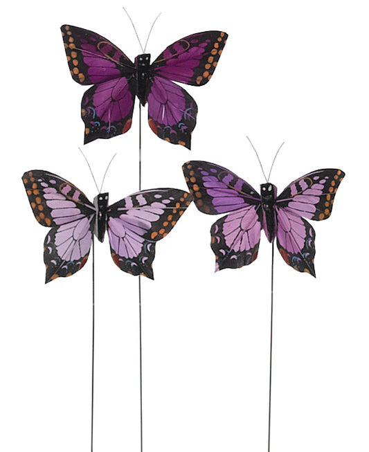 8-168/1-PP (20401) - Butterfly Pick 3" Purple
