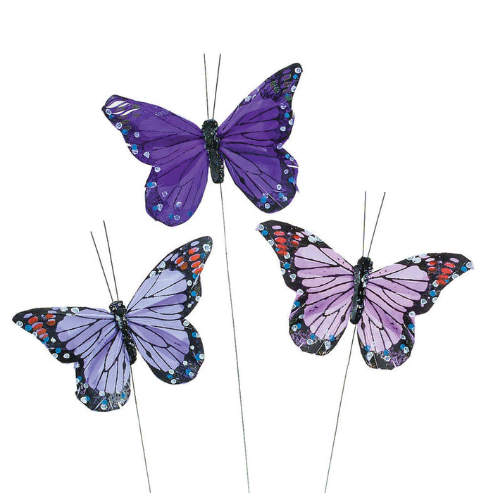 8-170/1-PP (20402) - Butterfly Pick 4.5" Purple