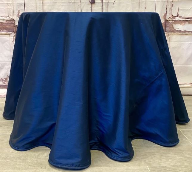 DS87-0338 (31162) - Faux Dupion Tablecloth Navy 96"
