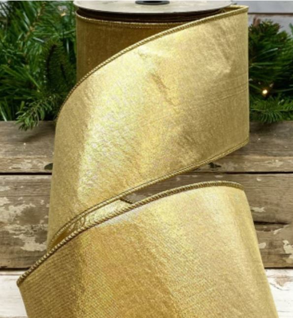 DS87-0722 (31179) - Faux Metallic Dupion, Gold 4"X10Yd