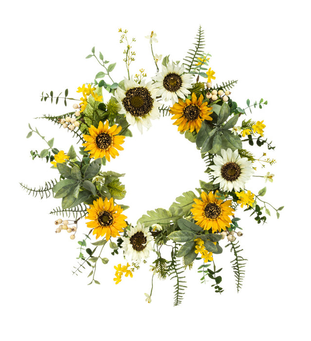 87534 (29394) - Sunflower Mixed Wreath 24"