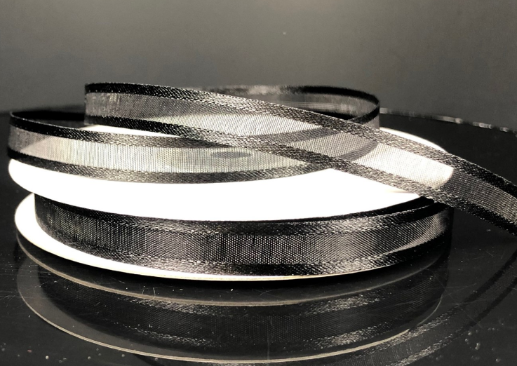 900801-21 (11065) - Satin Edge Sheer #1.5 - 3/8" x 25yd - Black