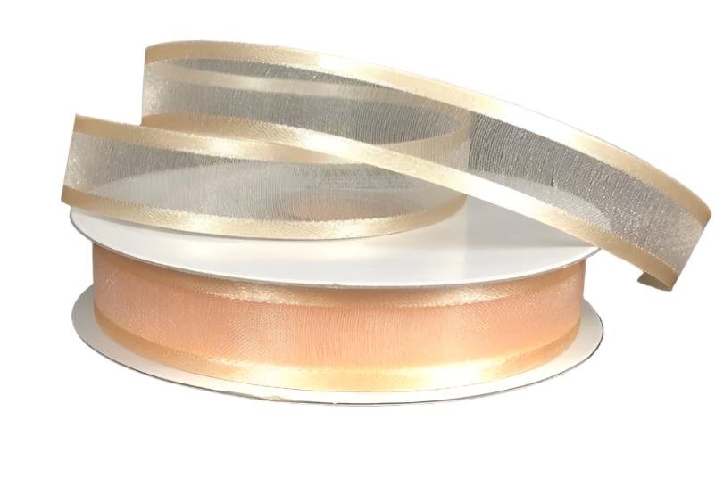 900803-23 (28635) - Satin Edge Sheer #3 - 5/8" x 25yd - Peach