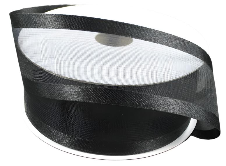 900809-21 (28615) - Sheer Satin Black 1.5" X 25Yd