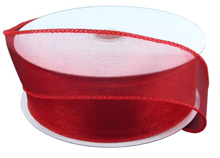 903440-12 (11069) - Wired Sheer Jenny #40 - 2.5" x 25yd - Red