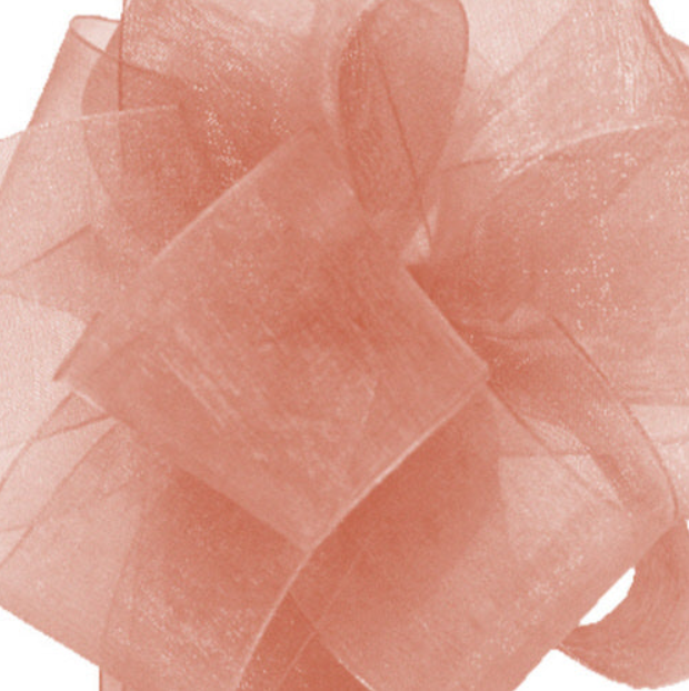 (30895) - Sheer Asiana #9 - 1.5" x 25yd -  Coral