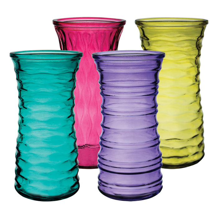 973-12-857 (24381) - Rose Vase 9.75" Lollipop Assorted 12/Cs