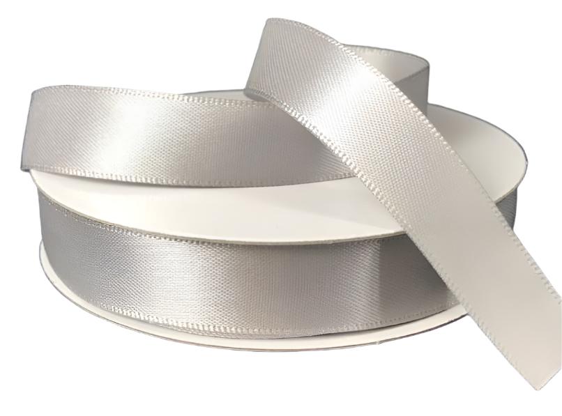 981403-16 (27070) - Double Face Satin #3 - 5/8" x 25yd - Silver