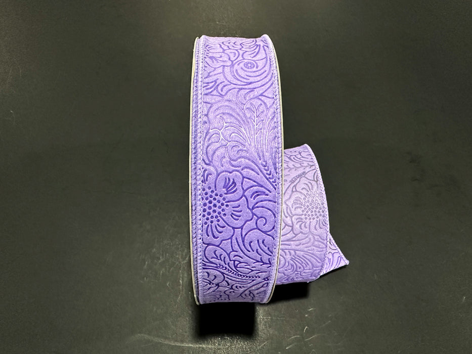 984209-30C (00065) - Flower Embossed Breeze #9 - 1.5" x 50yd - Lavender