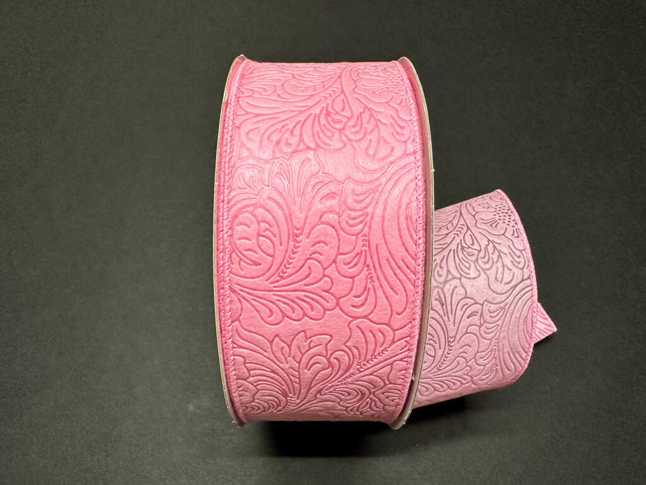 984240-03C (11076) - Flower Embossed Breeze 2.5"x50Yd Pink