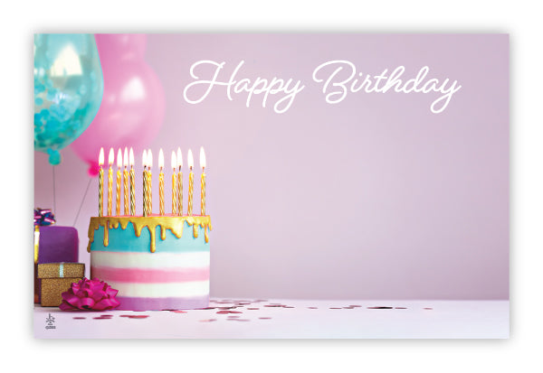 AC5199 (11122) - Capri Card - Happy Birthday, Cake W/ Candles