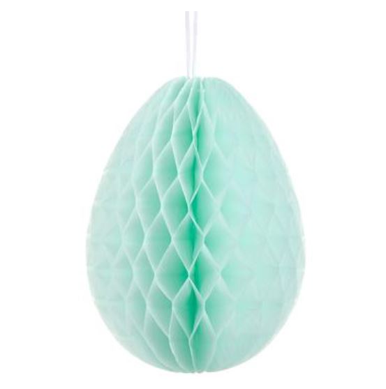 AEY024-GR (32269) - Origami Egg Ornament Green 9.84"