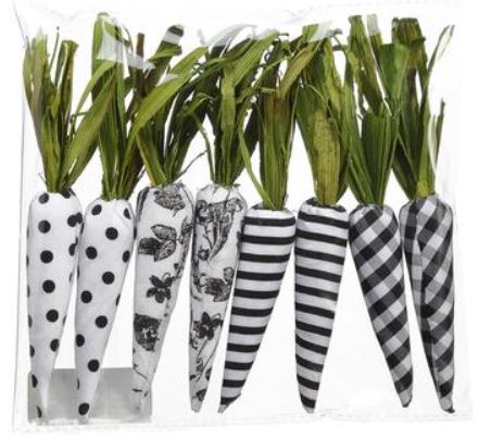 AEZ373-WH/BK (30442) - Carrot (8Ea/Bag) 5.5" Wh/Bk