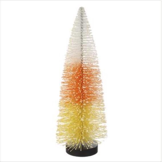 AFT131-OR/YE (30808) - Bottle Brush Tree Orange/Yellow 12"