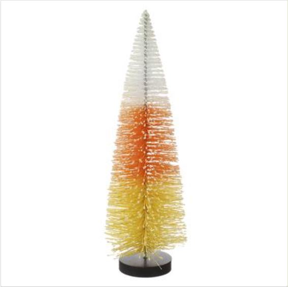 AFT135-OR/YE (30807) - Bottle Brush Tree Orange/Yellow 15"