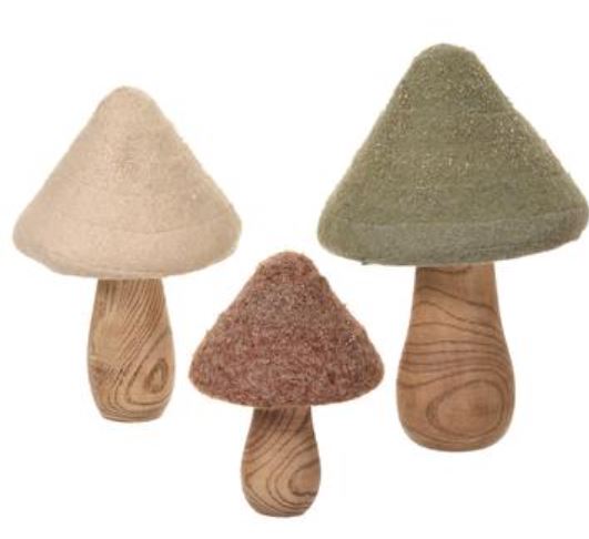 AFZ379-MX (31057) - Mushroom 7.8"X5.5" Set/3