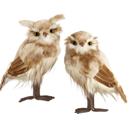 BX2926-BR/WH (11558) - Iced Owl 10"X10.5" Each Brown/White