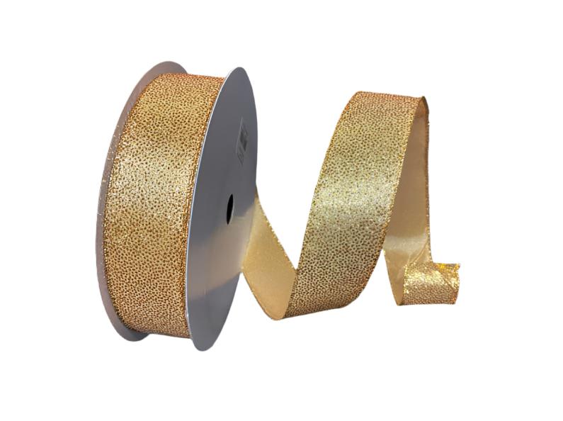 CH0709-135 (28714) - Glittered Satin, Gold 1.5"X50Yd