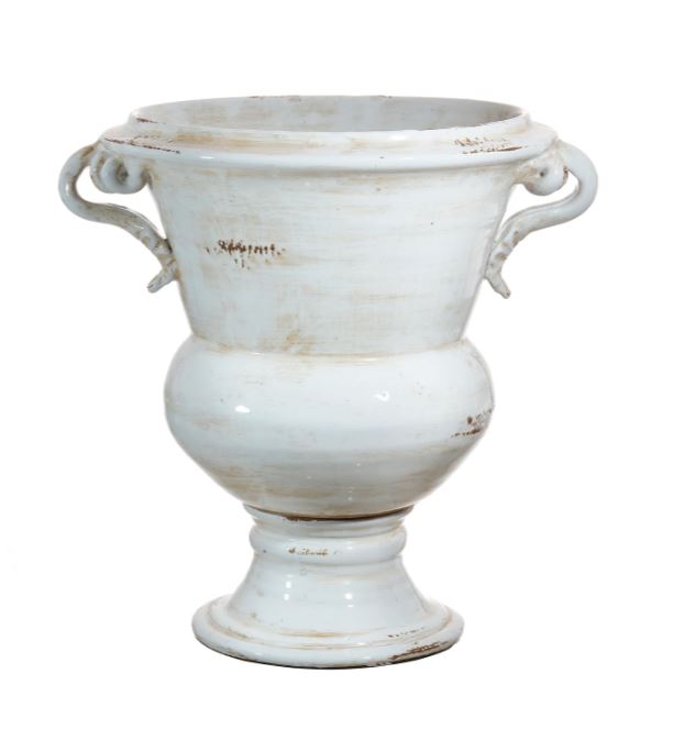 CURN8009.ANWH (31367) - Rutherford Pot 15" Antique White
