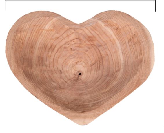 DA5396 (29823) - Wood Heart Decorative Paulownia