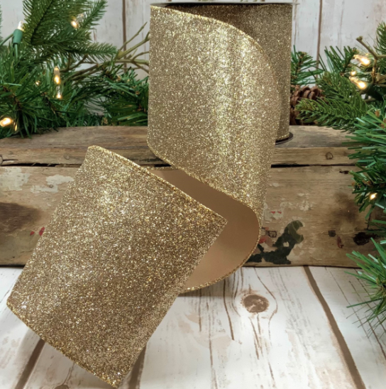 DS15-6918 (29281) - Vintage Glitter, Gold/Silver 4"X10Yd