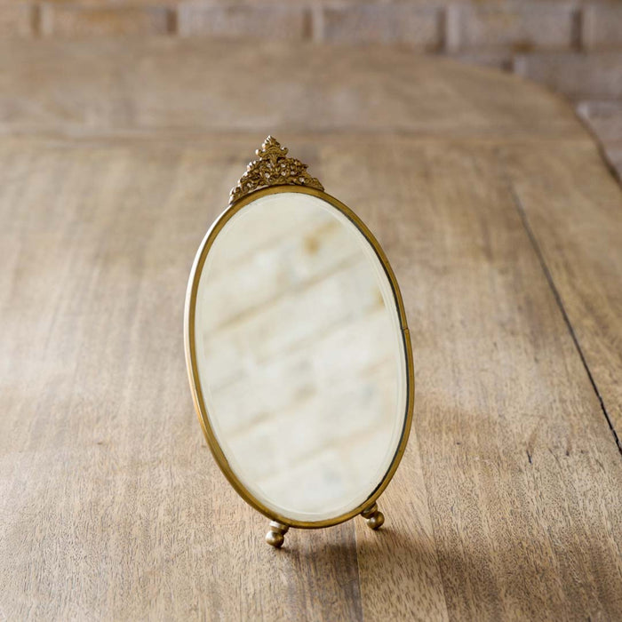 EAV80747 (26613) - Ant Brass Vanity Mirror