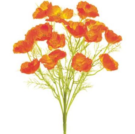 FBP003-OR (29189) - Poppy Bush X11 Orange 21.5"