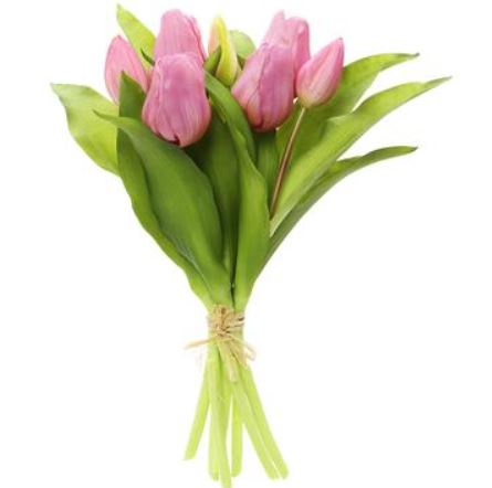 FBQ165-VI (29174) - Tulip Bouquet Violet 11.75"