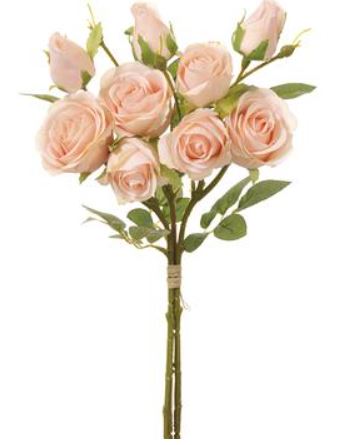 FBQ900-PE (30465) - Rose Bouquet 17.5" Peach
