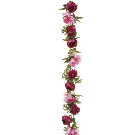 FGX912-BT/PK (00228) - Peony/Ranunculus Garland Beauty Pink 72"