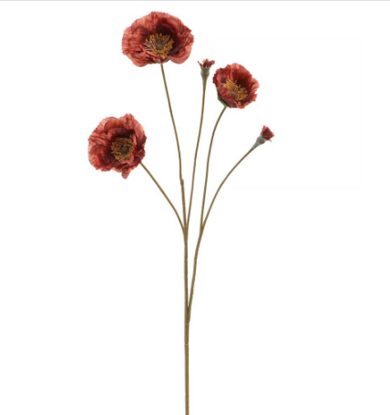 FSP031-BU (11317) - Poppy Spray 26" Burgundy