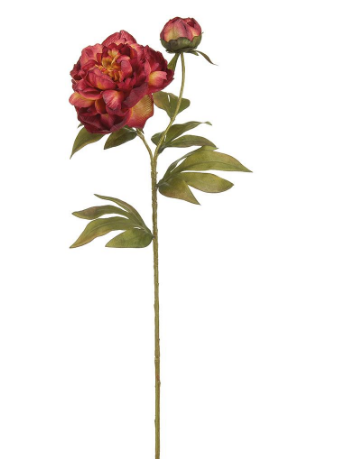 FSP145-BU (32143) - Peony Spray Burgundy 26"