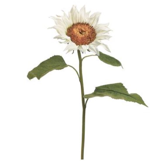 FSS145-WH (31086) - Sunflower Spray 25" White