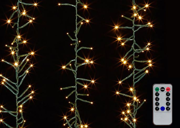 G3937040 (27719) - Cluster Garland White Light 19.6'