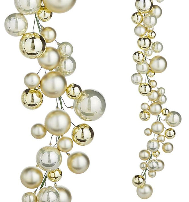 G4032716 (27681) - Ball Garland Champagne 4'