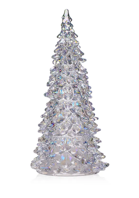 GC11083IR (11401) - Christmas Tree  9"X4.5" Iridescent/Clear