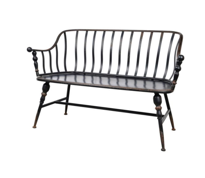 HP41218 (29441) - Iron Black Bench 49.6"X25.2"X32.3" REG $650.00