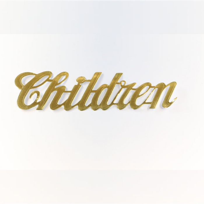 MJ40014/CH (14654) - Script Word "Children" Gold 10/Bg